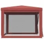 Party tent with 4 red HDPE mesh walls 3x3 m by , Tents and gazebos - Ref: Foro24-319230, Price: 91,28 €, Discount: %