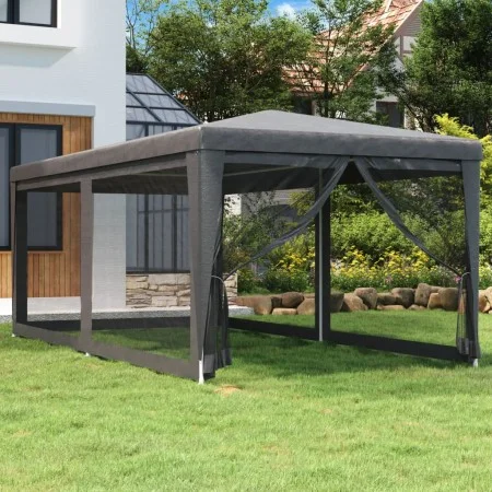 Party tent with 6 walls made of anthracite gray HDPE mesh, 3x6 m. by , Tents and gazebos - Ref: Foro24-319239, Price: 136,66 ...
