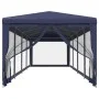 Party tent with 10 blue HDPE mesh walls 3x12 m by , Tents and gazebos - Ref: Foro24-319247, Price: 205,74 €, Discount: %