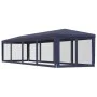 Party tent with 10 blue HDPE mesh walls 3x12 m by , Tents and gazebos - Ref: Foro24-319247, Price: 205,74 €, Discount: %