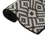 Außenteppich mit flachem Gewebe, schwarzen Streifen, 120x170 cm. von , Teppiche - Ref: Foro24-340851, Preis: 37,45 €, Rabatt: %