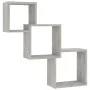 Wall-mounted cube shelf made of gray concrete engineered wood, measuring 68x15x68 cm. by , Shelves and shelves - Ref: Foro24-...
