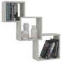 Wall-mounted cube shelf made of gray concrete engineered wood, measuring 68x15x68 cm. by , Shelves and shelves - Ref: Foro24-...