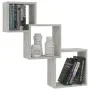 Wall-mounted cube shelf made of gray concrete engineered wood, measuring 68x15x68 cm. by , Shelves and shelves - Ref: Foro24-...