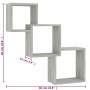 Wandregal Würfel aus Holzwerkstoff in Grau-Betonoptik 68x15x68 cm von , Regale und Regale - Ref: Foro24-800274, Preis: 30,23 ...