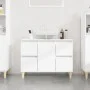 Plywood white gloss bathroom cabinet 80x33x60cm by , bathroom vanities - Ref: Foro24-821270, Price: 105,54 €, Discount: %