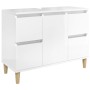 Plywood white gloss bathroom cabinet 80x33x60cm by , bathroom vanities - Ref: Foro24-821270, Price: 105,54 €, Discount: %