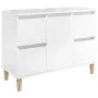Plywood white gloss bathroom cabinet 80x33x60cm by , bathroom vanities - Ref: Foro24-821270, Price: 105,54 €, Discount: %