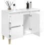 Plywood white gloss bathroom cabinet 80x33x60cm by , bathroom vanities - Ref: Foro24-821270, Price: 105,54 €, Discount: %