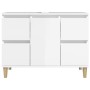 Plywood white gloss bathroom cabinet 80x33x60cm by , bathroom vanities - Ref: Foro24-821270, Price: 105,54 €, Discount: %