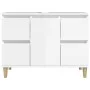 Plywood white gloss bathroom cabinet 80x33x60cm by , bathroom vanities - Ref: Foro24-821270, Price: 105,54 €, Discount: %