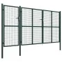 Puerta de jardín de acero verde 400x200 cm de , Puertas de jardín - Ref: Foro24-144315, Precio: 680,43 €, Descuento: %