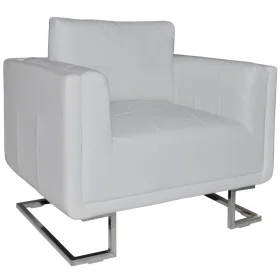 Sessel mit verchromten Beinen aus weißem Kunstleder von , Sessel - Ref: Foro24-241005, Preis: 305,68 €, Rabatt: %