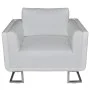 Sessel mit verchromten Beinen aus weißem Kunstleder von , Sessel - Ref: Foro24-241005, Preis: 305,68 €, Rabatt: %