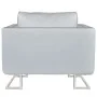 Sessel mit verchromten Beinen aus weißem Kunstleder von , Sessel - Ref: Foro24-241005, Preis: 305,68 €, Rabatt: %