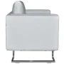 Sillón con patas cromadas cuero sintético blanco de , Sillones - Ref: Foro24-241005, Precio: 305,68 €, Descuento: %