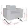 Sessel mit verchromten Beinen aus weißem Kunstleder von , Sessel - Ref: Foro24-241005, Preis: 305,68 €, Rabatt: %