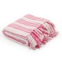 Pink and white striped cotton blanket 160x210 cm by , Blankets - Ref: Foro24-245325, Price: 28,80 €, Discount: %