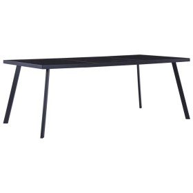 Esstisch aus schwarzem gehärtetem Glas 200x100x75 cm von , Küchen- und Esstische - Ref: Foro24-281876, Preis: 185,19 €, Rabat...