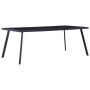 Mesa de comedor de vidrio templado negro 200x100x75 cm de , Mesas de cocina y de comedor - Ref: Foro24-281876, Precio: 185,05...