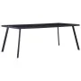 Mesa de comedor de vidrio templado negro 200x100x75 cm de , Mesas de cocina y de comedor - Ref: Foro24-281876, Precio: 188,43...