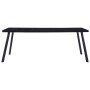 Mesa de comedor de vidrio templado negro 200x100x75 cm de , Mesas de cocina y de comedor - Ref: Foro24-281876, Precio: 185,05...