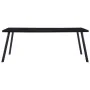 Mesa de comedor de vidrio templado negro 200x100x75 cm de , Mesas de cocina y de comedor - Ref: Foro24-281876, Precio: 188,43...