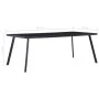 Black tempered glass dining table 200x100x75 cm by , Kitchen and dining tables - Ref: Foro24-281876, Price: 188,43 €, Discoun...