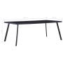 Mesa de comedor de vidrio templado negro 200x100x75 cm de , Mesas de cocina y de comedor - Ref: Foro24-281876, Precio: 185,05...