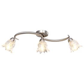 Lámpara de techo con pantallas vidrio tulipán 3 bombillas E14 de , Apliques de techo - Ref: Foro24-289230, Precio: 50,22 €, D...