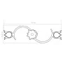 Ceiling lamp with tulip glass shades, 3 E14 bulbs. by , ceiling lights - Ref: Foro24-289230, Price: 49,71 €, Discount: %
