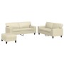 3-piece faux leather sofa set in cream color by , Sofas - Ref: Foro24-3201920, Price: 512,08 €, Discount: %