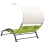 Tumbona doble con toldo textilene verde de vidaXL, Tumbonas - Ref: Foro24-310546, Precio: 218,60 €, Descuento: %