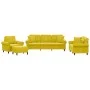 Set of sofas with 4 pieces of yellow velvet cushions by , Sofas - Ref: Foro24-3202206, Price: 762,23 €, Discount: %
