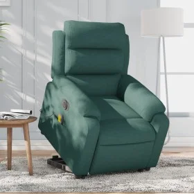 Sillón masaje eléctrico reclinable elevable tela verde oscuro de , Sillones - Ref: Foro24-3205022, Precio: 390,07 €, Descuent...