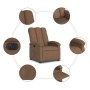 Elektrischer brauner Stoffsessel mit Liegefunktion. von , Sessel - Ref: Foro24-3204072, Preis: 233,82 €, Rabatt: %