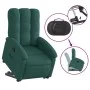 Sillón reclinable elevable tela verde oscuro de , Sillones - Ref: Foro24-3204098, Precio: 274,96 €, Descuento: %