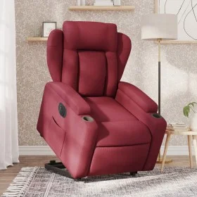 Sillón eléctrico reclinable elevable de tela rojo tinto de , Sillones - Ref: Foro24-3204509, Precio: 344,37 €, Descuento: %