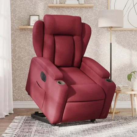 Electric reclining and lifting armchair in burgundy fabric by , Armchairs - Ref: Foro24-3204509, Price: 344,49 €, Discount: %