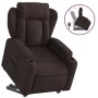 Sillón reclinable elevable tela marrón oscuro de , Sillones - Ref: Foro24-3204487, Precio: 317,56 €, Descuento: %