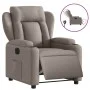 Electric reclining armchair in gray taupe fabric by , Armchairs - Ref: Foro24-3204466, Price: 295,08 €, Discount: %