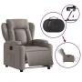 Electric reclining armchair in gray taupe fabric by , Armchairs - Ref: Foro24-3204466, Price: 295,08 €, Discount: %