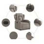 Electric reclining armchair in gray taupe fabric by , Armchairs - Ref: Foro24-3204466, Price: 295,08 €, Discount: %