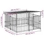 Outdoor dog kennel with steel roof 3.75 m² by , Dog kennels and fences - Ref: Foro24-3124607, Price: 395,63 €, Discount: %