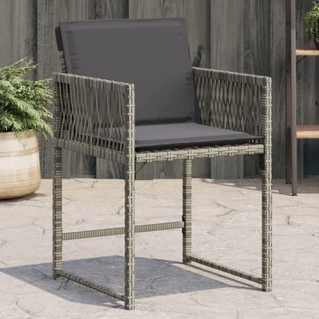 Garden armchairs with 4 synthetic rattan gray cushions by , Garden chairs - Ref: Foro24-365019, Price: 182,49 €, Discount: %
