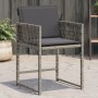 Garden armchairs with 4 synthetic rattan gray cushions by , Garden chairs - Ref: Foro24-365019, Price: 146,85 €, Discount: %
