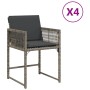Garden armchairs with 4 synthetic rattan gray cushions by , Garden chairs - Ref: Foro24-365019, Price: 146,85 €, Discount: %