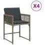 Garden armchairs with 4 synthetic rattan gray cushions by , Garden chairs - Ref: Foro24-365019, Price: 182,49 €, Discount: %