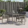 Garden armchairs with 4 synthetic rattan gray cushions by , Garden chairs - Ref: Foro24-365019, Price: 182,49 €, Discount: %