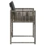 Garden armchairs with 4 synthetic rattan gray cushions by , Garden chairs - Ref: Foro24-365019, Price: 182,49 €, Discount: %